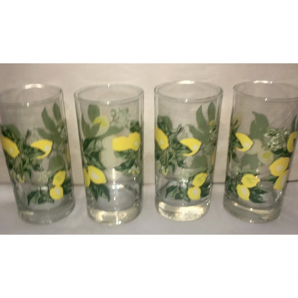 Royal‎ Norfolk  Lemon Summer time Drinking Glasses 16 oz Tumblers Set of 4 New